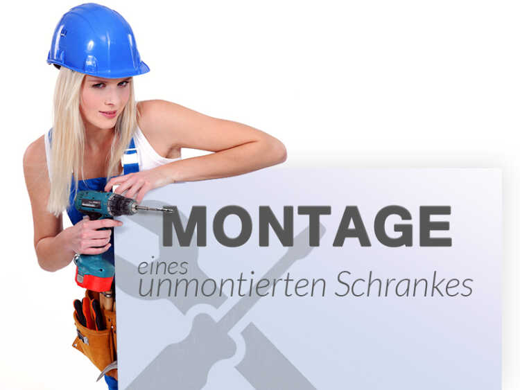 Montage eines unmontierten Schrankes im IT-BUDGET Werk - vor Auslieferung