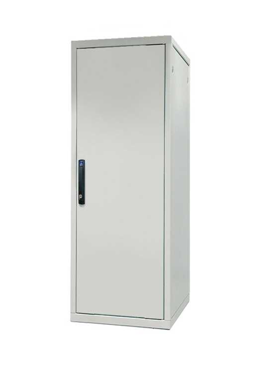Schallgedämmter Serverschrank SILENCE RACK - 42 HE - 4 SILENT-Lüfter - 600 x 800 mm - Vollblechtüren - lichtgrau