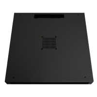 Schallgedämmter 19"-Schrank SILENCE RACK Office - 12 HE - 1 SILENT-Lüfter - BxT 600x600 mm - Glastür - schwarz