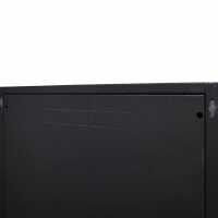 Schallgedämmter 19"-Schrank SILENCE RACK Office - 12 HE - 1 SILENT-Lüfter - BxT 600x600 mm - Glastür - schwarz