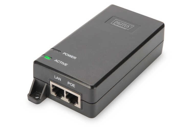 PoE+ Injector - 802.3at 10/100/1000 Mbps Output max. 48V - 30W