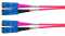TELEGÄRTNER - SC Duplex-Rangierkabel OS2 - 2 m - 4xSC Stecker - blau