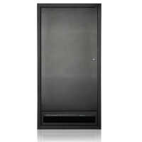 Schallgedämmter Serverschrank SILENCE RACK - 24 HE - 2 SILENT-Lüfter - 600 x 600 mm - Sichttür - Vollblechtür - schwarz