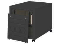 19"-Untertisch-Serverschrank RCA von TRITON - 12 HE - 600 x 900 mm - Glastür - Rückwand - Rollen - schwarz