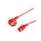 Quality Netzanschlusskabel - Schutzkontaktstecker 90° auf Kaltgerätebuchse - 230 V für Kaltgeräte - 5 m - rot