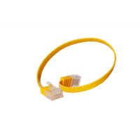 Quality Patchkabel Slimline - extra flach - super flexibel - U/UTP - Cat. 6 - gelb - 0,25 m