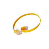Quality Patchkabel Slimline - extra flach - super flexibel - U/UTP - Cat. 6 - gelb - 1 m