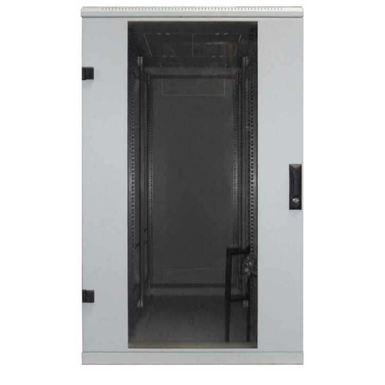 19"-Serverschrank/Netzwerkschrank RZA von TRITON - 27 HE - BxT 800x1000 mm - Front-Sichttür - Blechrückwand - lichtgrau- zerlegbar