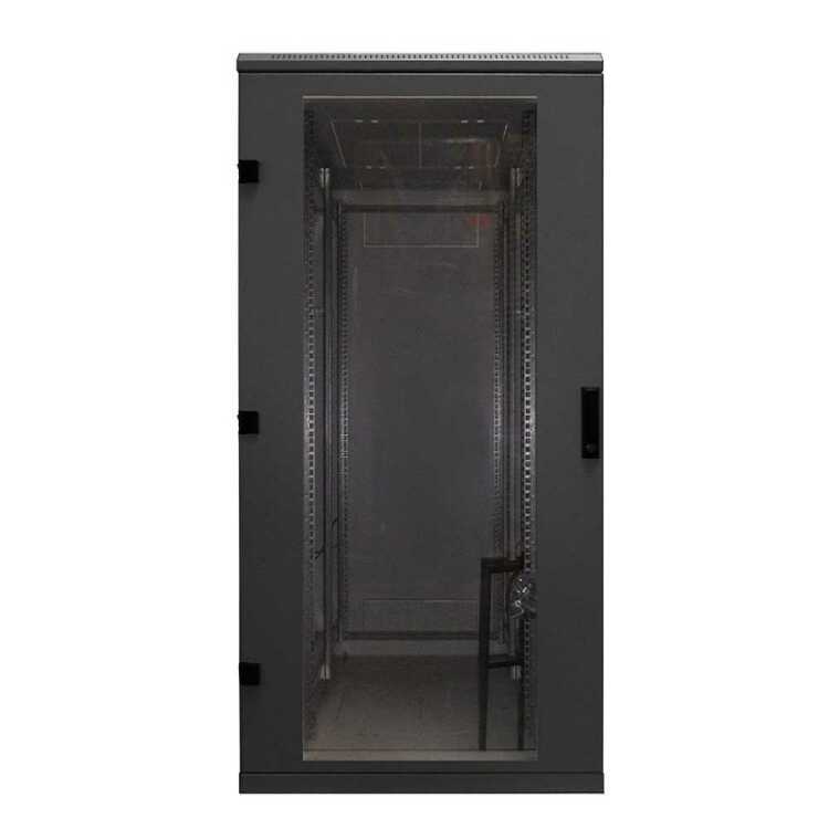 19"-Serverschrank/Netzwerkschrank RZA von TRITON - 37 HE - BxT 800x900 mm - Front-Sichttür - Blechrückwand - zerlegbar - schwarz