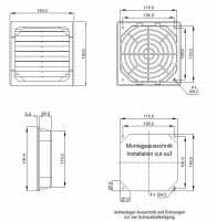 Eintritts-/Austrittsfilter GV 200 für Standardlüfteröffnungen 120x120 mm