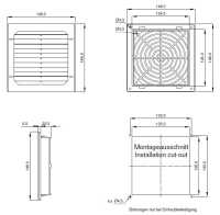 Eintritts-/Austrittsfilter GV 250 für Montageausschnitt 125 x 125 mm