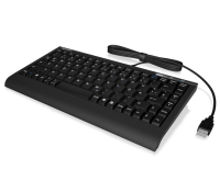 KeySonic ACK-595 C+ Mini-Tastatur - PS/2, USB - Deutsch - Schwarz
