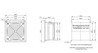 Filterlüfter LV 250 - Ventilator mit 63 m³/h Luftdurchsatz - 230 V - lichtgrau