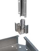 Standschrank geschützt gegen Erschütterung gemäß EN54-16 norm - 24 HE - 600x600 mm - Sockel - lichtgrau