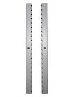 1 Paar vertikale Kabelkanäle mit Deckel und Snap-lock System - Stahlblech - 42 HE - lichtgrau
