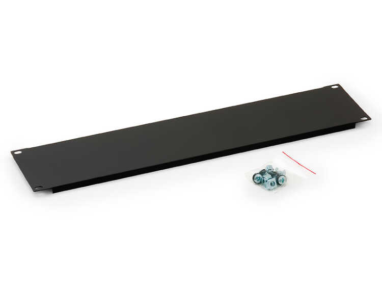 19"-Blindplatte/Rackblende - 4 HE - Metall - schwarz