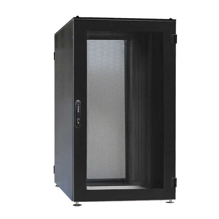 IS-1 High-End Serverrack von SCHÄFER - perforierte Türen - 25 HE - BxT 600x900 mm - schwarz