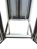 IS-1 High-End Serverrack von SCHÄFER - perforierte, geteilte Doppeltüren - 43 HE - Anreihschrank - BxT 800x1200 mm - schwarz