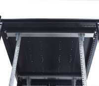 IS-1 High-End Serverrack von SCHÄFER - perforierte, geteilte Doppeltüren - 43 HE - Anreihschrank - BxT 800x1200 mm - schwarz