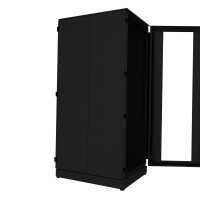 IS-1 High-End Serverrack von SCHÄFER - Sichttür - Vollblechtür - 43 HE - Schutzgrad IP54 - 800x1000 mm - Sockel - schwarz