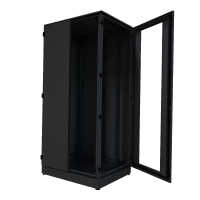 IS-1 High-End Serverrack von SCHÄFER - Sichttür - Vollblechtür - 43 HE - Schutzgrad IP54 - 800x1000 mm - Sockel - schwarz