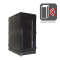 Schallgedämmter Serverschrank SCHÄFER IS-1 silenced - 25 HE - BxT 800x800 mm - Sichttür - Vollblechtür - Sockel - 2 Silent-Ventilatoren - schwarz