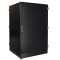Schallgedämmter Serverschrank SCHÄFER IS-1 silenced - 25 HE - BxT 800x800 mm - Sichttür - Vollblechtür - Sockel - 2 Silent-Ventilatoren - schwarz