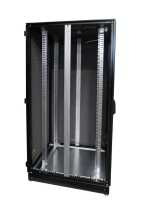 Schallgedämmter Serverschrank SCHÄFER IS-1 silenced - 43 HE - BxT 800x1000 mm - Sichttür - Vollblechtür - Sockel - 4 Silent-Ventilatoren - schwarz