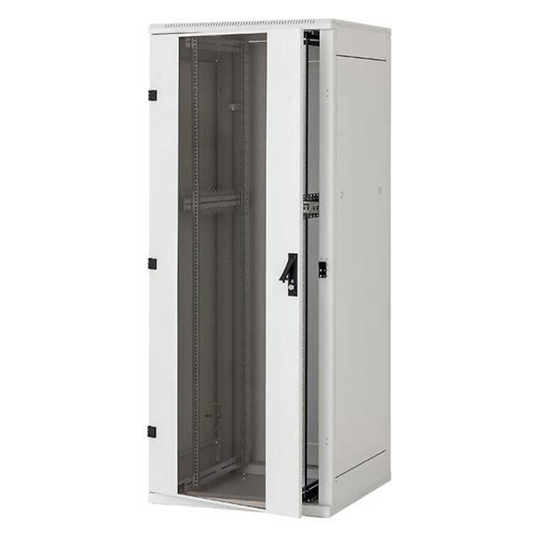 19"-Serverschrank/Netzwerkschrank RZA von TRITON - 32 HE - BxT 800x800 mm - Front-Sichttür - Blechrückwand - lichtgrau - zerlegbar