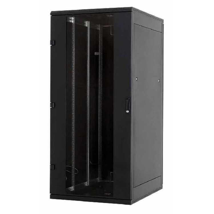 19"-Serverschrank/Netzwerkschrank RZA von TRITON - 42 HE - BxT 800x800 mm - Front-Sichttür - RückWAND - zerlegbar - schwarz