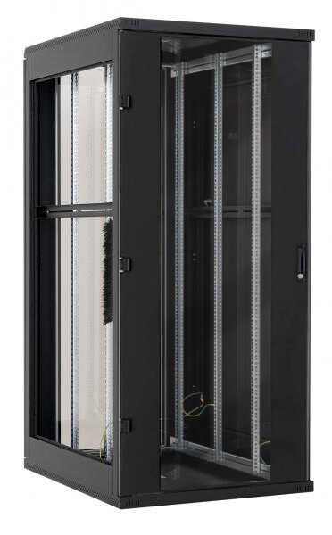 19"-Serverschrank/Netzwerkschrank RMA von TRITON - 42 HE - BxT 800x1000 mm - schwarz - Sichttür vorne - perf. Rücktür