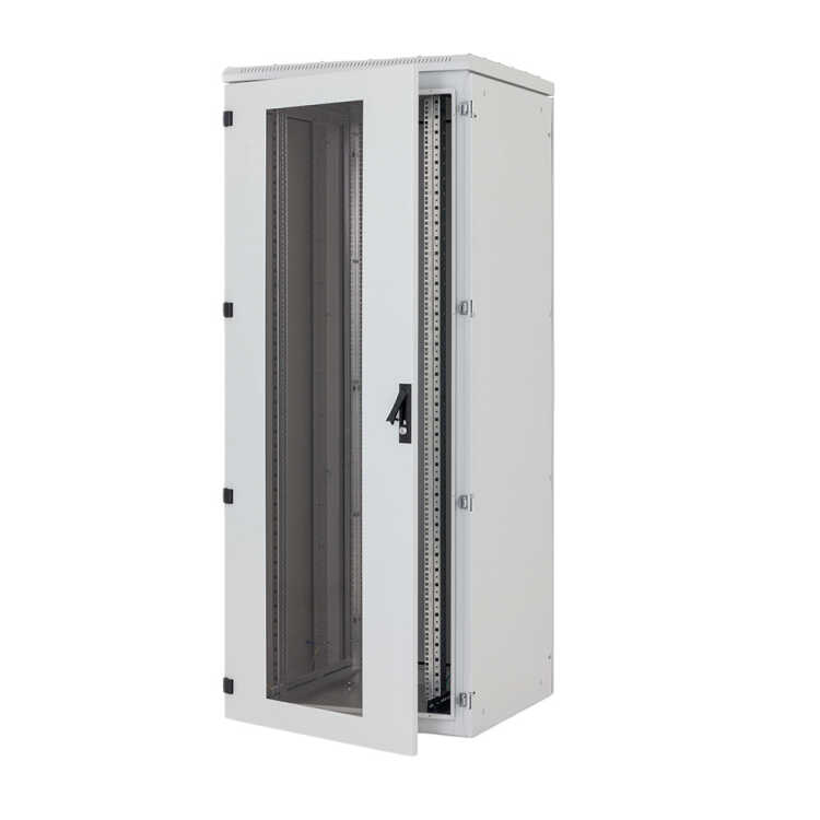 19"-Serverschrank RIE von TRITON - Schutzgrad IP54 - 42 HE - BxT 800 x 1000 mm - Sichttür - Rückwand - lichtgrau