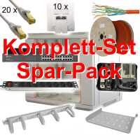SPAR-PACK Komplett: 19"-Wandschrank + Gigabit Switch...