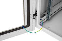 19"-Serverschrank RIE von TRITON - Schutzgrad IP54 - 27 HE - BxT 600 x 1000 mm - Sichttür - Rückwand - lichtgrau