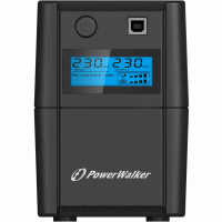 POWERWALKER by BLUEWALKER Line-Interactive USV-Anlage - VI 850 SHL IEC - 480 W - Eingang C14 - Ausgang 4x IEC-C13 - Mini Tower-Gehäuse