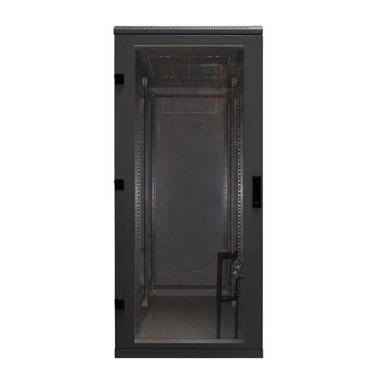 19"-Serverschrank/Netzwerkschrank RZA von TRITON - 32 HE - BxT 600x900 mm - Front-Sichttür - RückWAND - schwarz- zerlegbar
