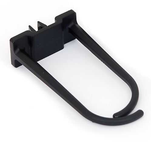 Kunststoffbügel - 60 x 30 mm - steckbar in 9x9 mm Öffnungen in 19"-Profilschiene - schwarz