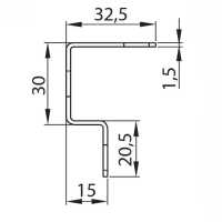 19"-Montagewinkel für Schränke SJB und SILENCE RACK Office - gekröpfte Version - für Käfigmuttern - 12 HE - 1 Paar