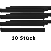 19"-Blindplatten - Klick-Schnellmontage - 1 HE - Kunststoff - schwarz - 10er Pack