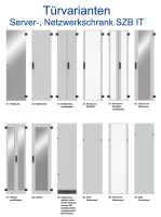 19"-Serverschrank SZB IT - 45 HE - 800 x 1200 mm - perforierte Türen - schwarz