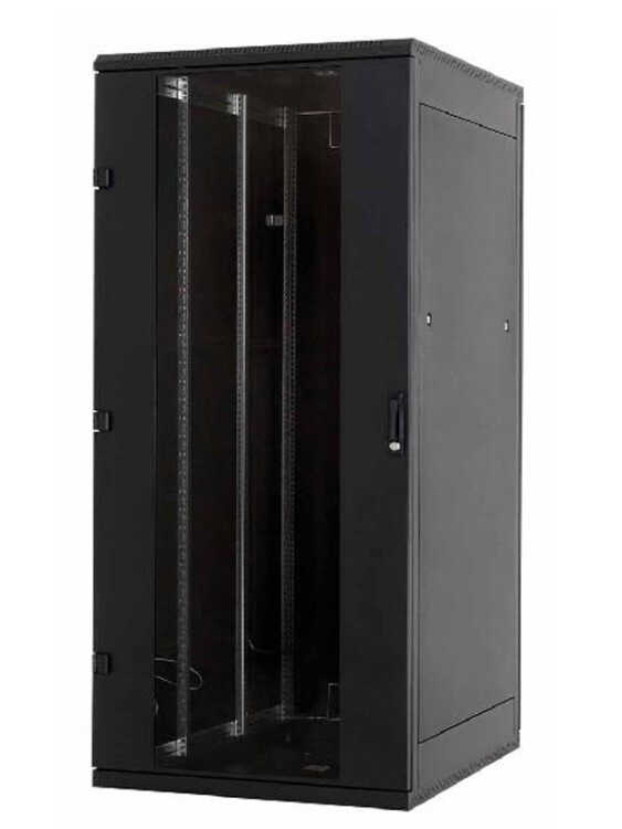 19"-Serverschrank RZA von TRITON - 42 HE - BxT 800x1000 mm - Sichttür - perf. Rücktür - schwarz - zerlegbar