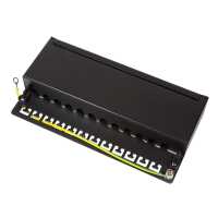 Patchpanel - Cat.6A - 12-Ports - 1 HE - geschirmt - schwarz