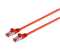 Standard Patchkabel - Cat. 6A - S/FTP doppelt geschirmt - halogenfrei - GHMT-zertifiziert - rot - 0,25 m