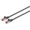 Standard Patchkabel - Cat. 6A - S/FTP doppelt geschirmt - halogenfrei - GHMT-zertifiziert - schwarz - 1,0 m