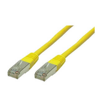 Standard Patchkabel - Cat. 6A - S/FTP doppelt geschirmt - halogenfrei - GHMT-zertifiziert - gelb - 10,0 m