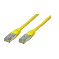 Standard Patchkabel - Cat. 6A - S/FTP doppelt geschirmt - halogenfrei - GHMT-zertifiziert - gelb - 10,0 m