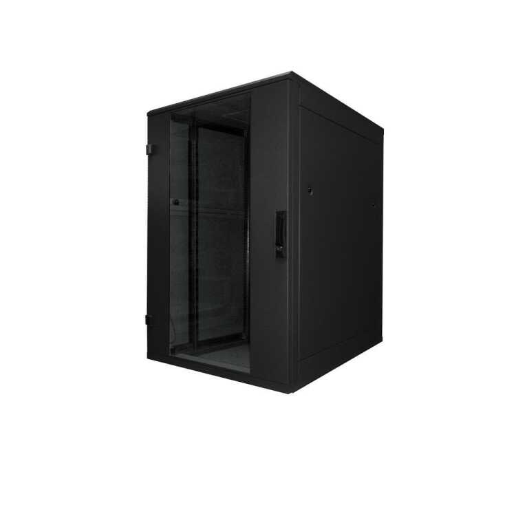 19"-Serverschrank/Netzwerkschrank RZA von TRITON - 27 HE - BxT 800x1000 mm - Front-Sichttür - Blechrückwand - schwarz - zerlegbar