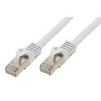 Standard Patchkabel - Cat. 6A mit Rohkabel Cat.7 - S/FTP doppelt geschirmt - halogenfrei - weiß - 30,0 m