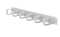 19"-Kabelführungspanel - 6 x Metall-Kabelbügel H 40 x T 40 mm - 1 HE - für höhere Belastungen - lichtgrau