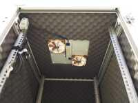 Schallgedämmter Serverschrank SILENCE RACK - 33 HE - 2 SILENT-Lüfter - 600 x 800 mm - Glastür - Vollblechrückwand - lichtgrau